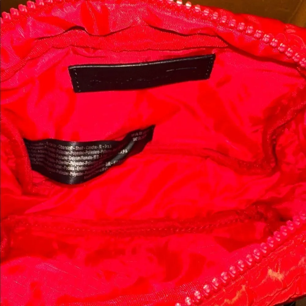 FP movement Winterberry Red Essentials Quilted Nylon Waterproof Cosmetic Bag